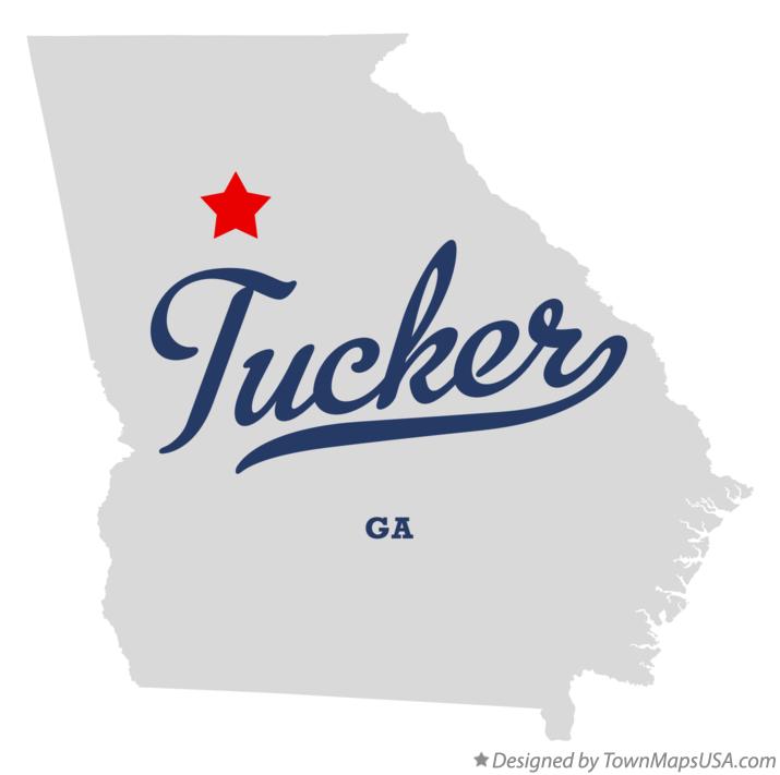 Map of Tucker Georgia GA