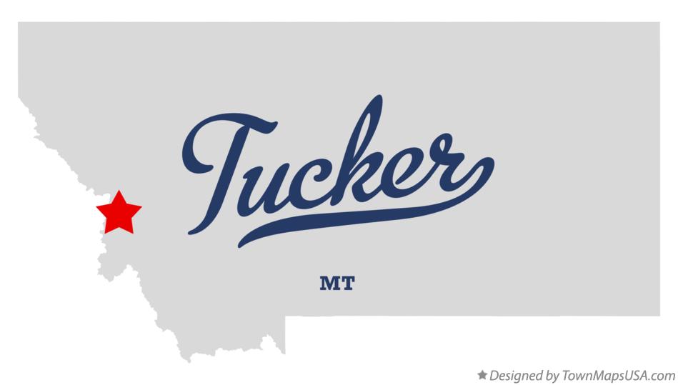 Map of Tucker Montana MT