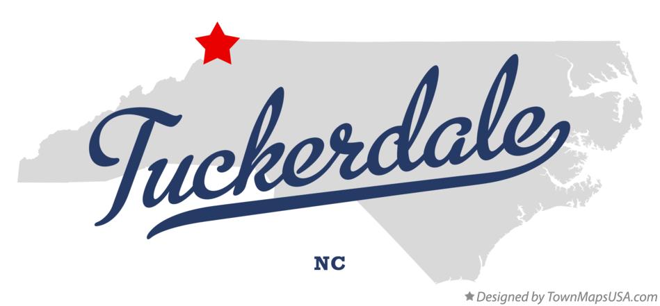 Map of Tuckerdale North Carolina NC