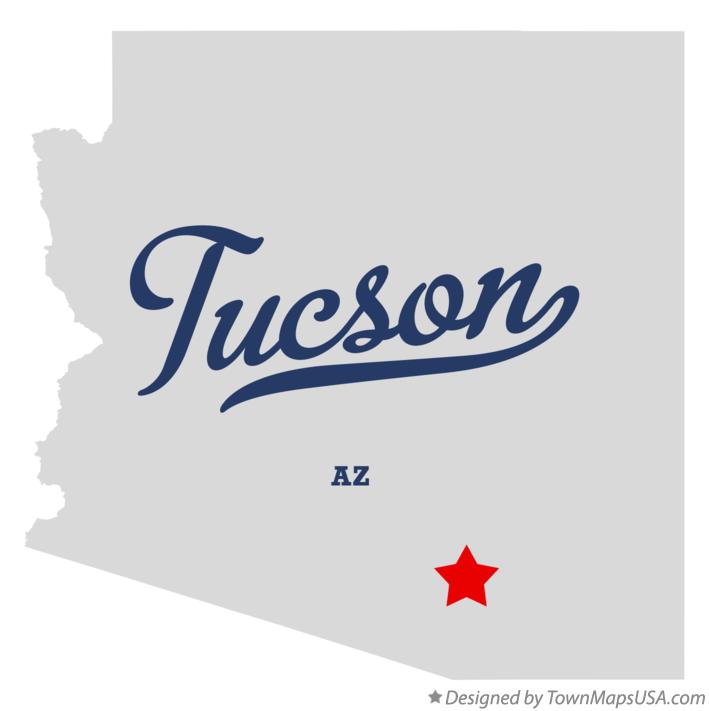 Map of Tucson Arizona AZ