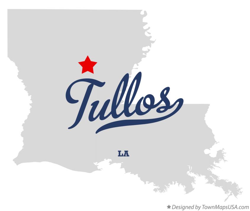 Map of Tullos Louisiana LA
