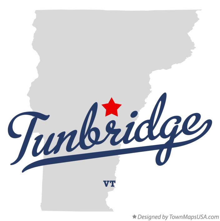Map of Tunbridge Vermont VT