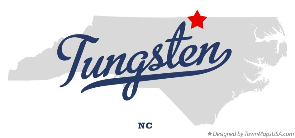 Map of Tungsten North Carolina NC