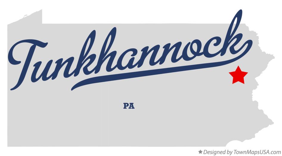 Map of Tunkhannock Pennsylvania PA