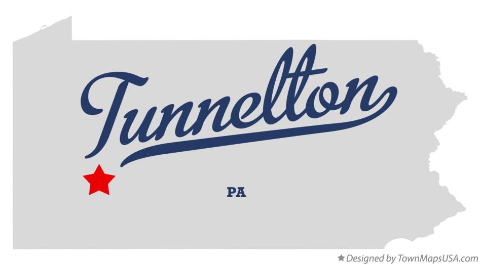 Map of Tunnelton Pennsylvania PA