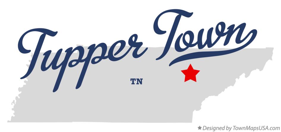 Map of Tupper Town Tennessee TN