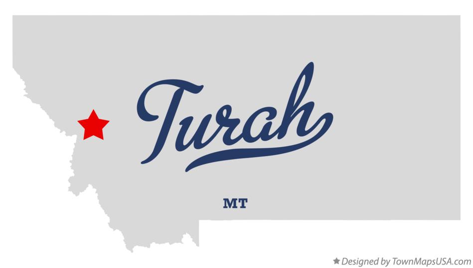 Map of Turah Montana MT