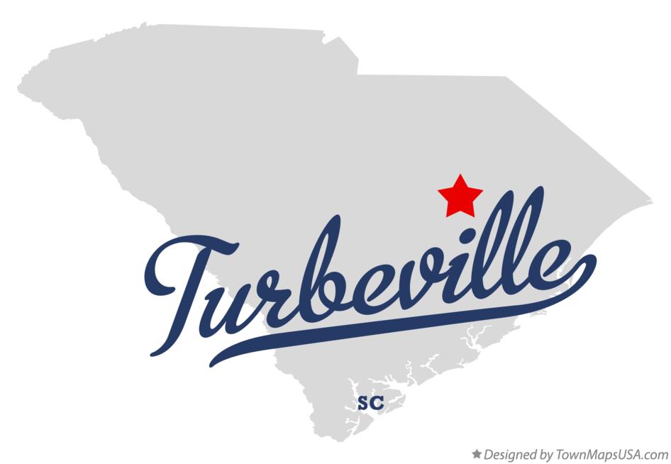 Map of Turbeville South Carolina SC
