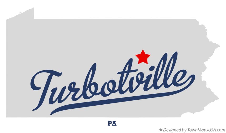 Map of Turbotville Pennsylvania PA