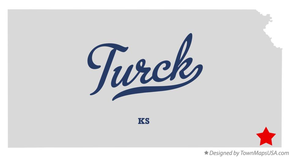 Map of Turck Kansas KS