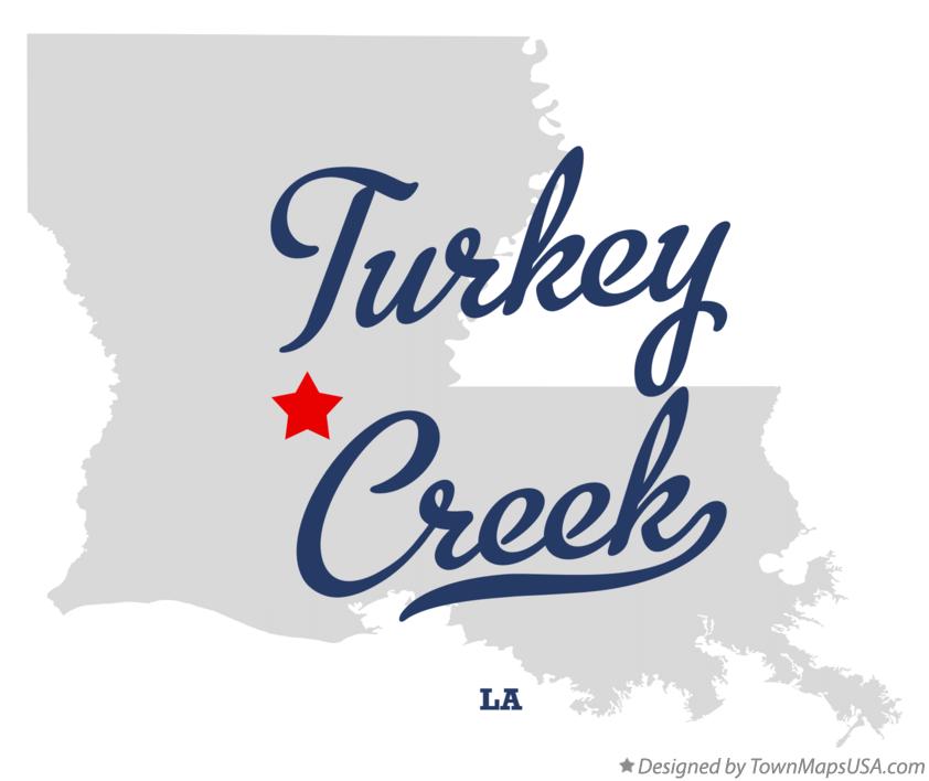 Map of Turkey Creek Louisiana LA