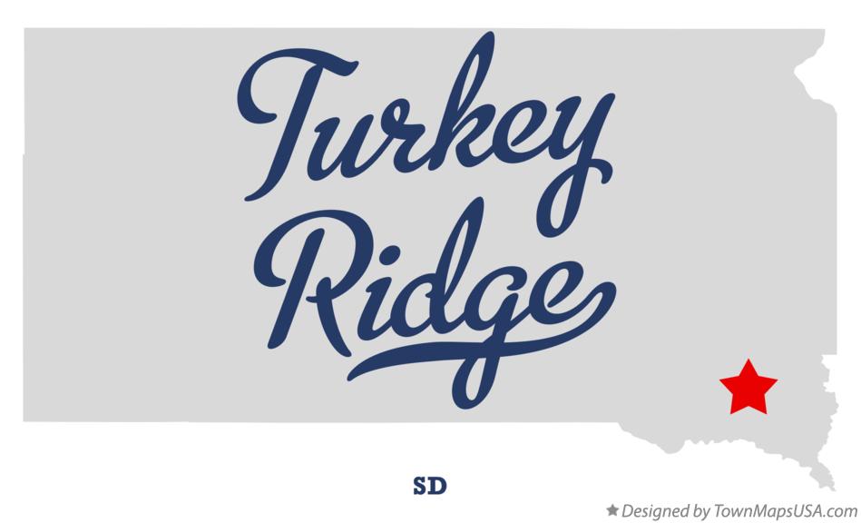 Map of Turkey Ridge South Dakota SD