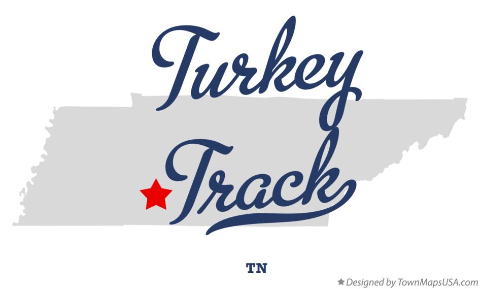 Map of Turkey Track Tennessee TN
