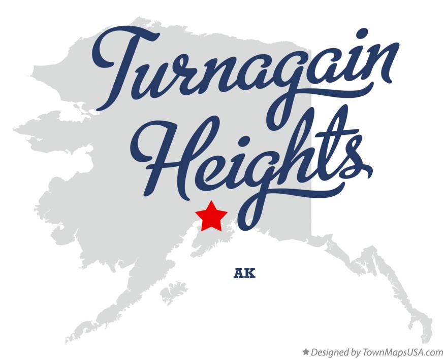 Map of Turnagain Heights Alaska AK