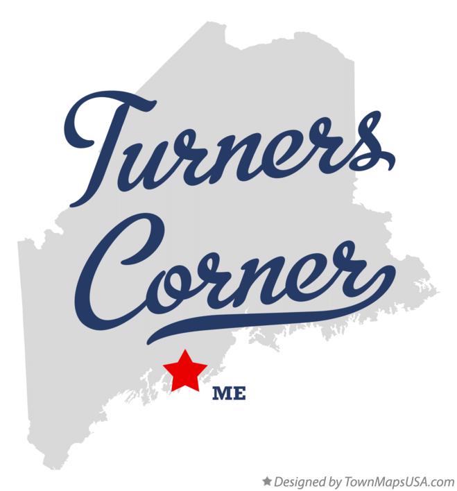Map of Turners Corner Maine ME