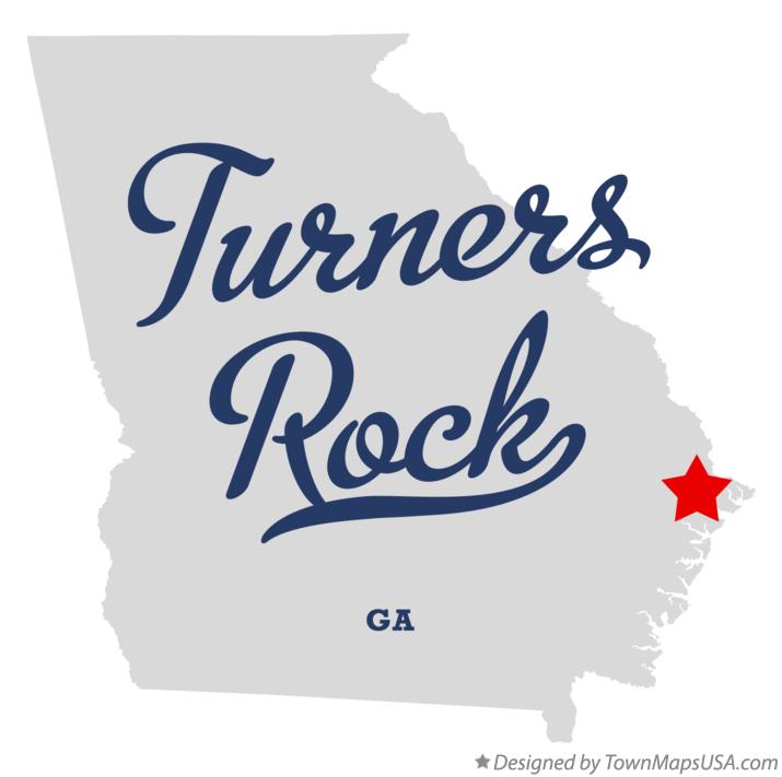 Map of Turners Rock Georgia GA