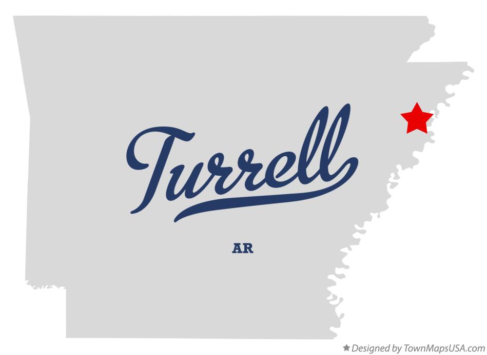 Map of Turrell Arkansas AR