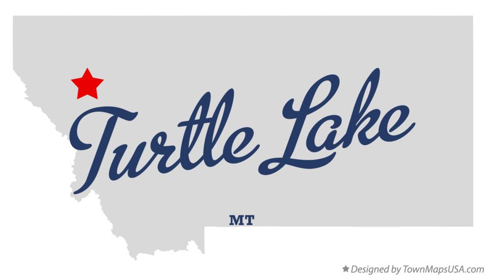 Map of Turtle Lake Montana MT