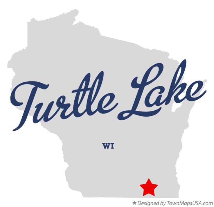 Map of Turtle Lake Wisconsin WI