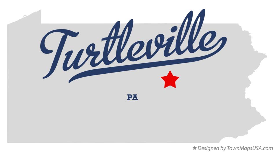 Map of Turtleville Pennsylvania PA