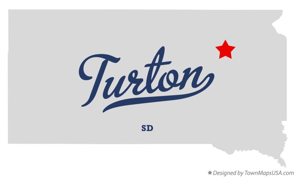 Map of Turton South Dakota SD