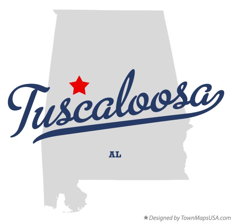 Map of Tuscaloosa Alabama AL