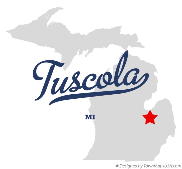 Map of Tuscola Michigan MI