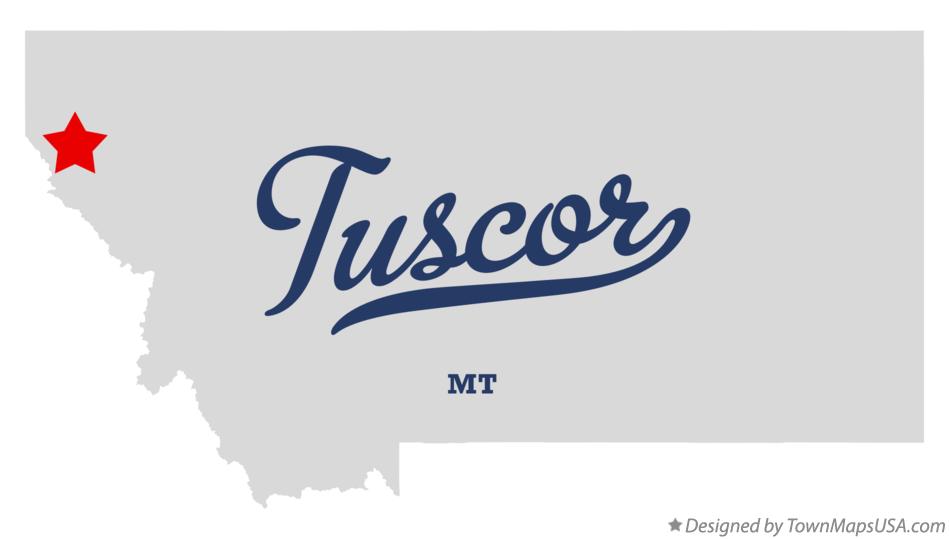 Map of Tuscor Montana MT