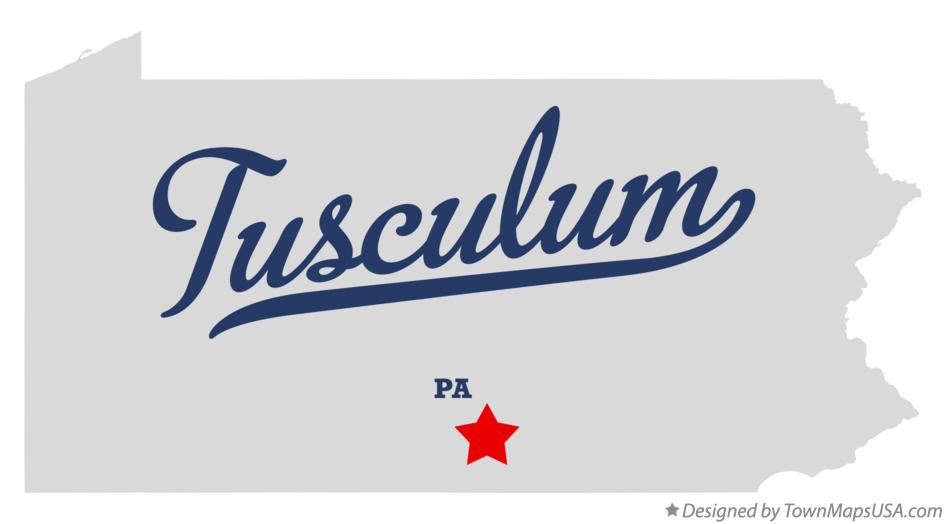 Map of Tusculum Pennsylvania PA
