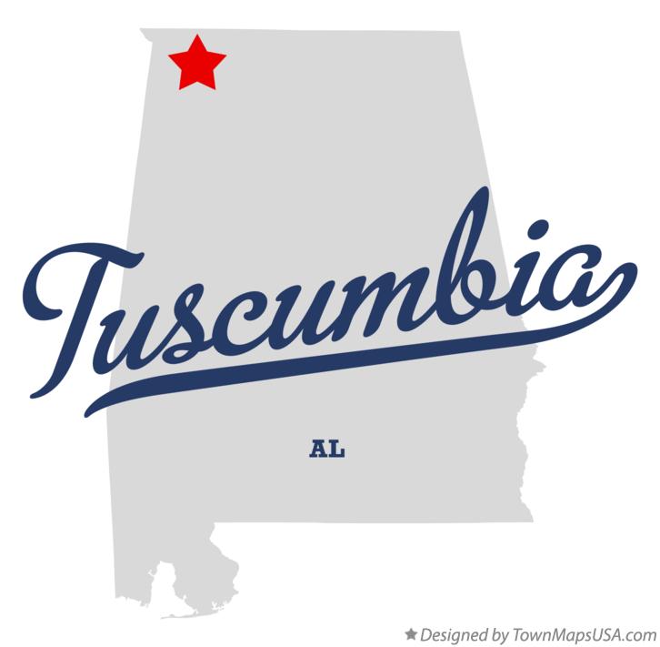 Map of Tuscumbia Alabama AL