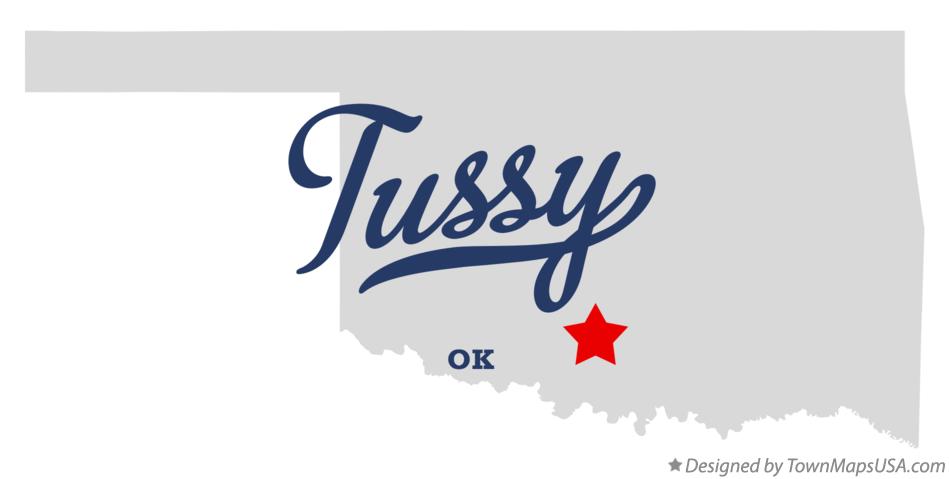 Map of Tussy Oklahoma OK