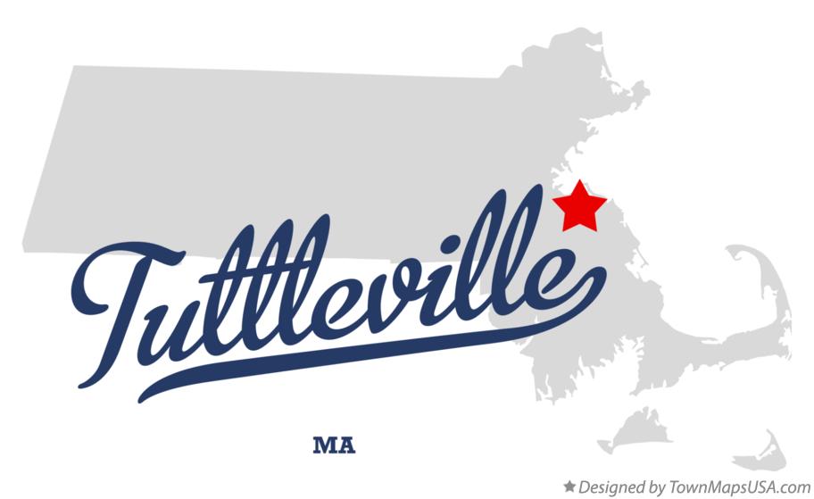 Map of Tuttleville Massachusetts MA