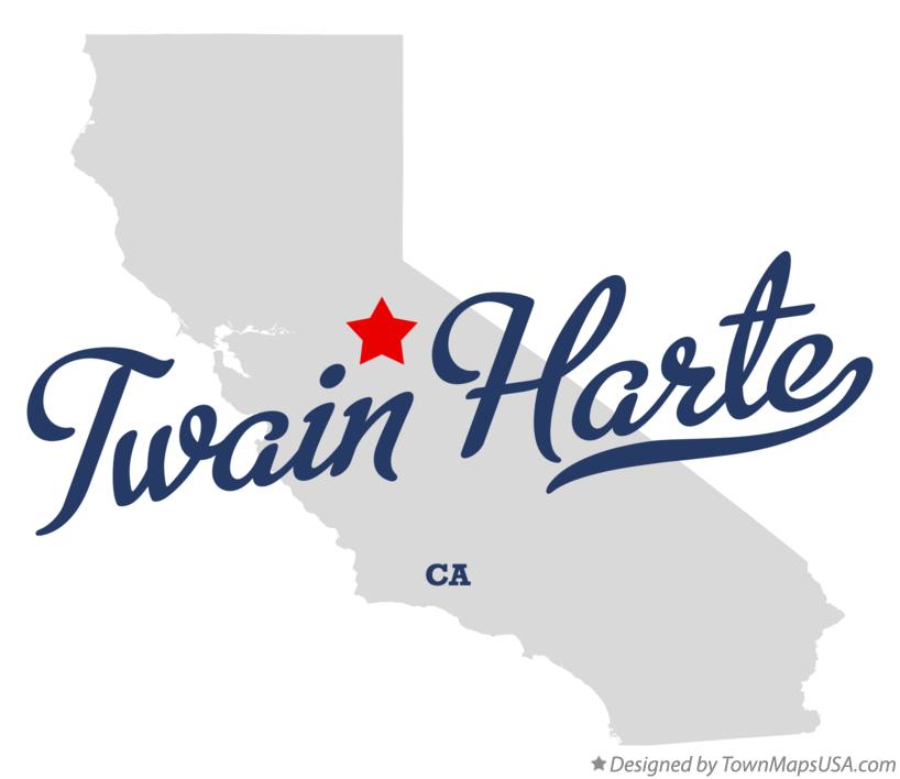 Map of Twain Harte California CA