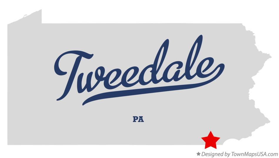 Map of Tweedale Pennsylvania PA