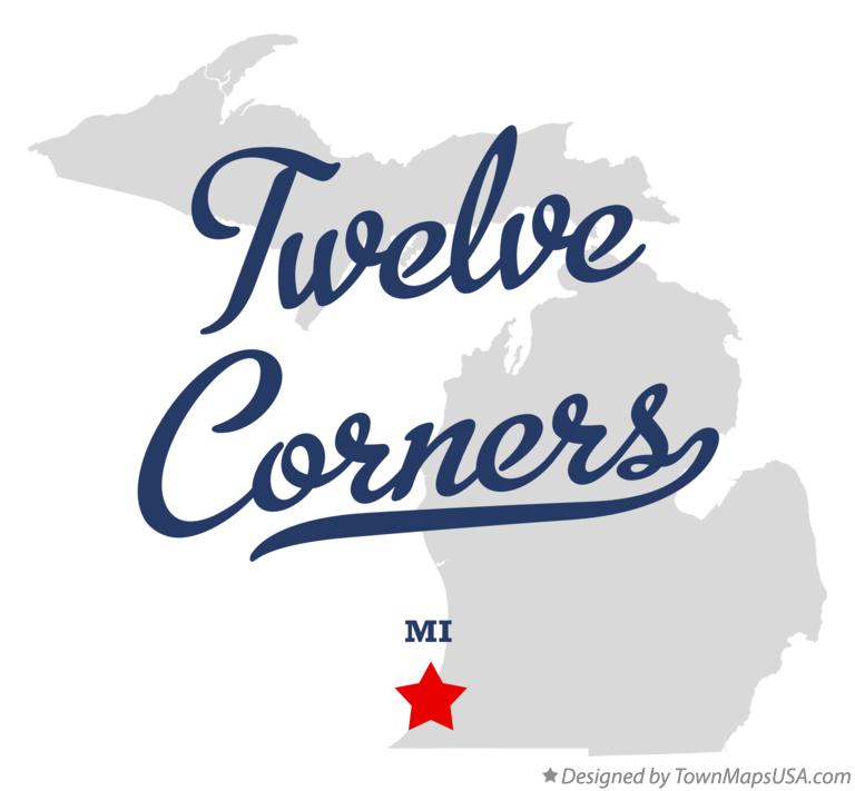 Map of Twelve Corners Michigan MI