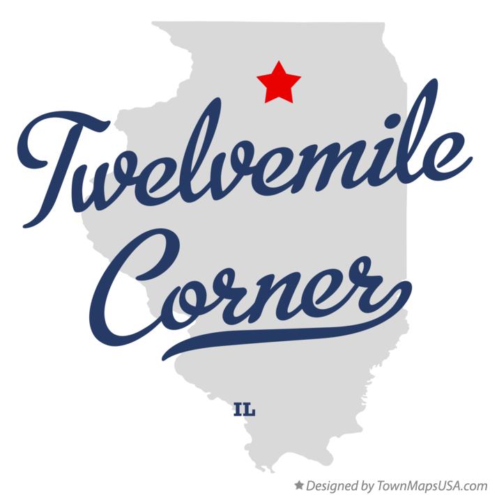 Map of Twelvemile Corner Illinois IL