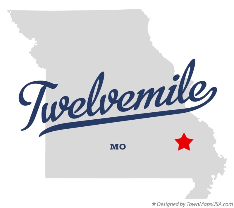 Map of Twelvemile Missouri MO