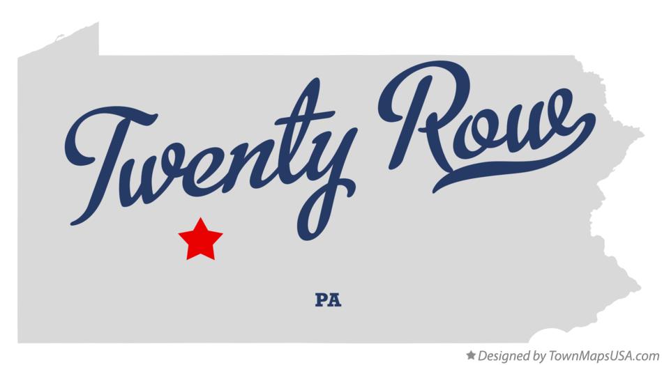 Map of Twenty Row Pennsylvania PA