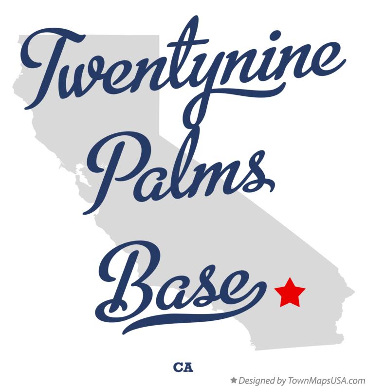 Map of Twentynine Palms Base California CA