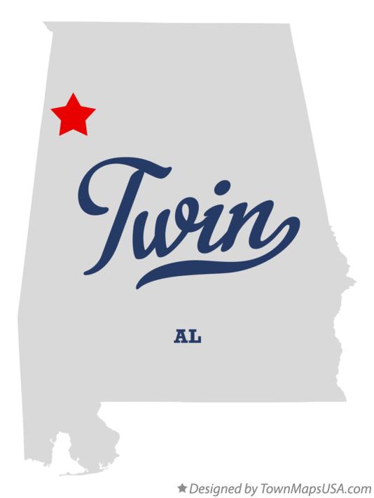 Map of Twin Alabama AL