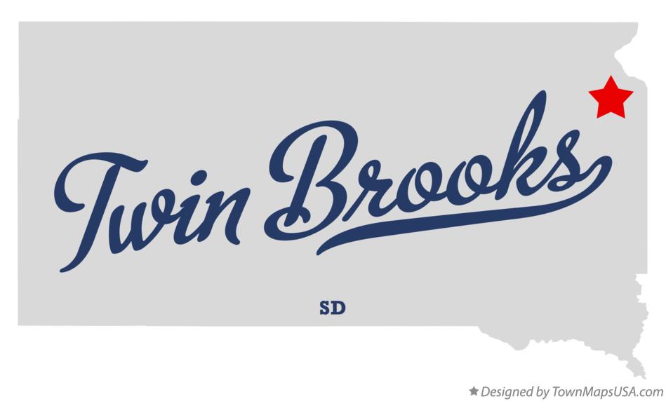 Map of Twin Brooks South Dakota SD