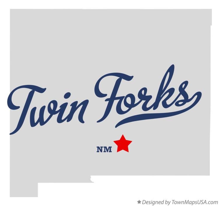 Map of Twin Forks New Mexico NM