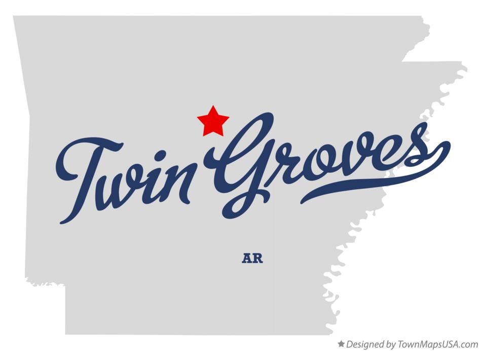 Map of Twin Groves Arkansas AR