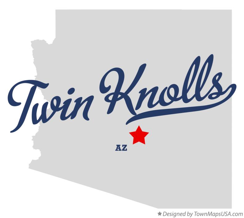 Map of Twin Knolls Arizona AZ