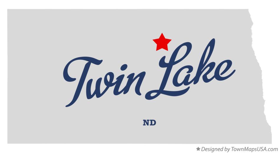 Map of Twin Lake North Dakota ND