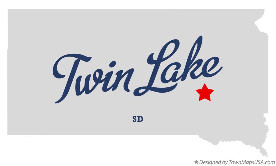 Map of Twin Lake South Dakota SD