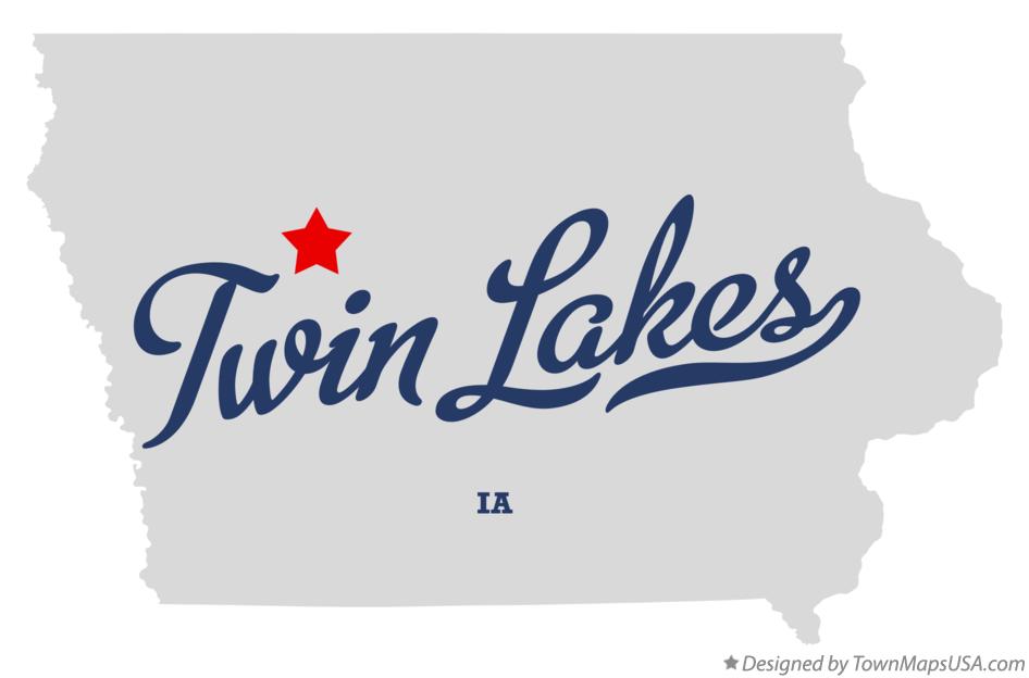 Map of Twin Lakes Iowa IA