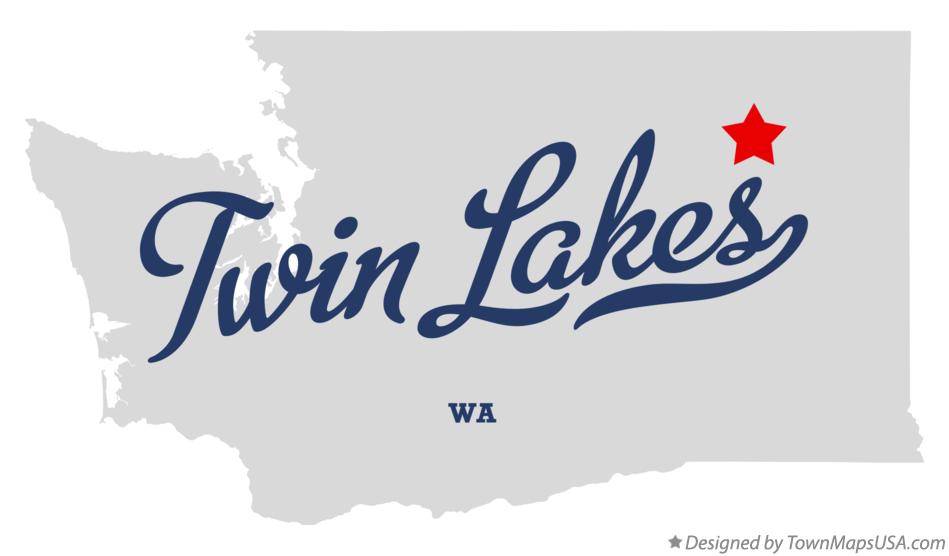 Map of Twin Lakes Washington WA