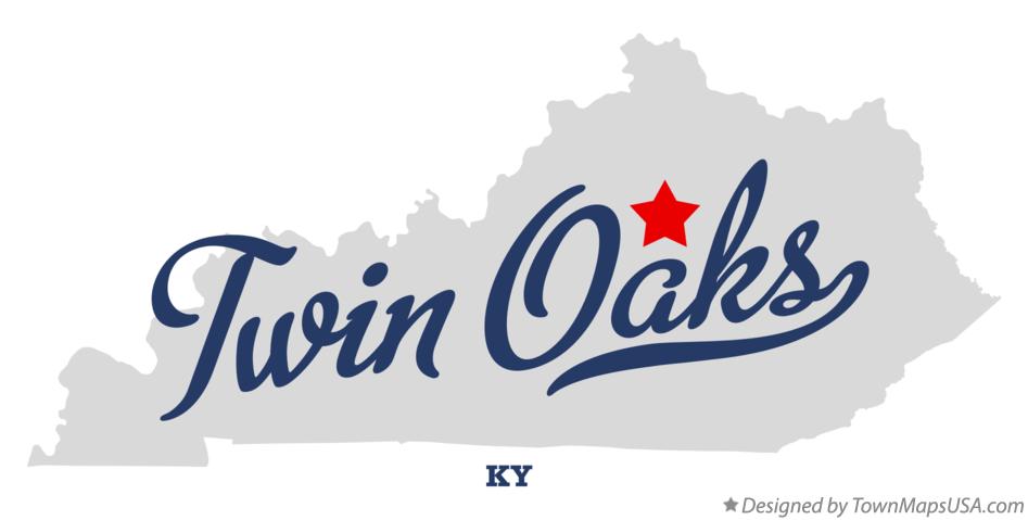 Map of Twin Oaks Kentucky KY