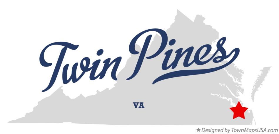 Map of Twin Pines Virginia VA